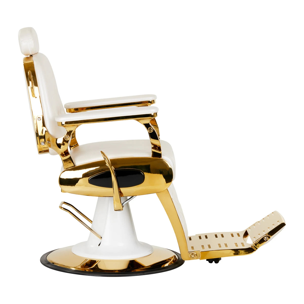 Barber Chair Gabbiano Francesco Gold white