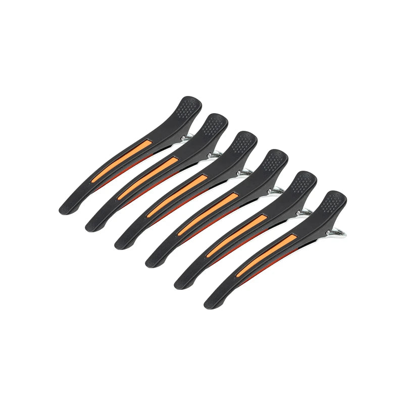 Clamps hairdressing clips for hair e-13 6 pcs 11.5 cm mix neon