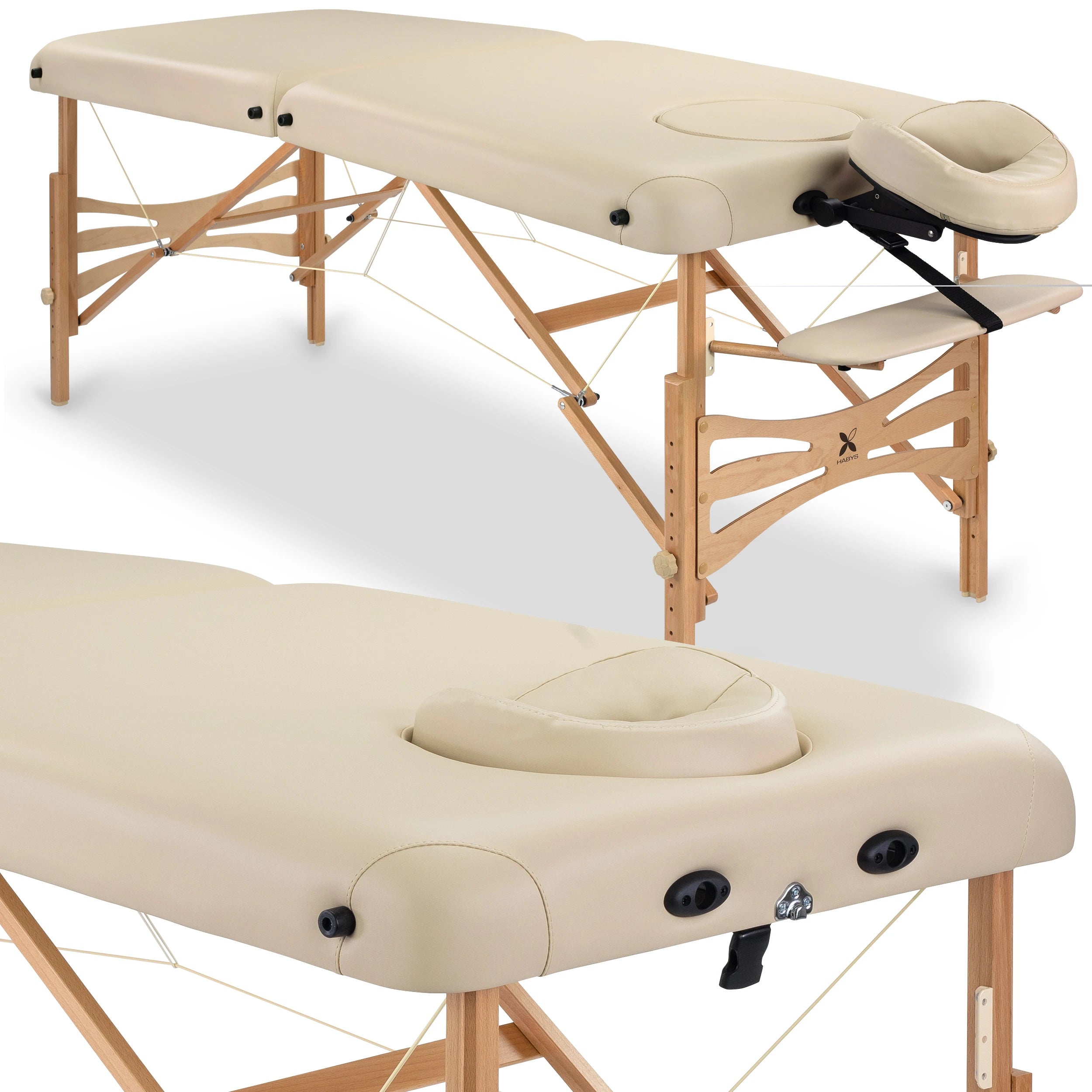 table de massage Panda 70 Comfort visage Hole Vinyl Flex K033 beige