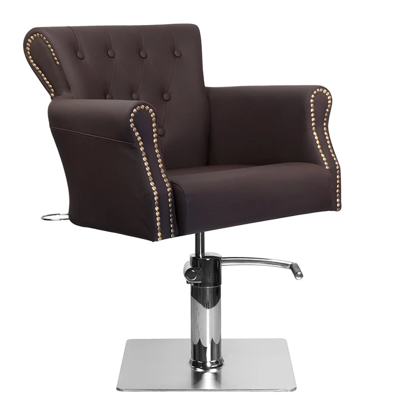 Парикмахерское кресло Hair System BER 8541, коричневое