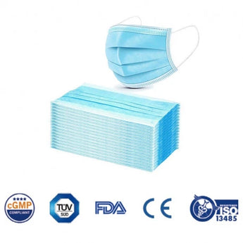 LyncMed Medical 3-layer face mask, blue (50 pcs)