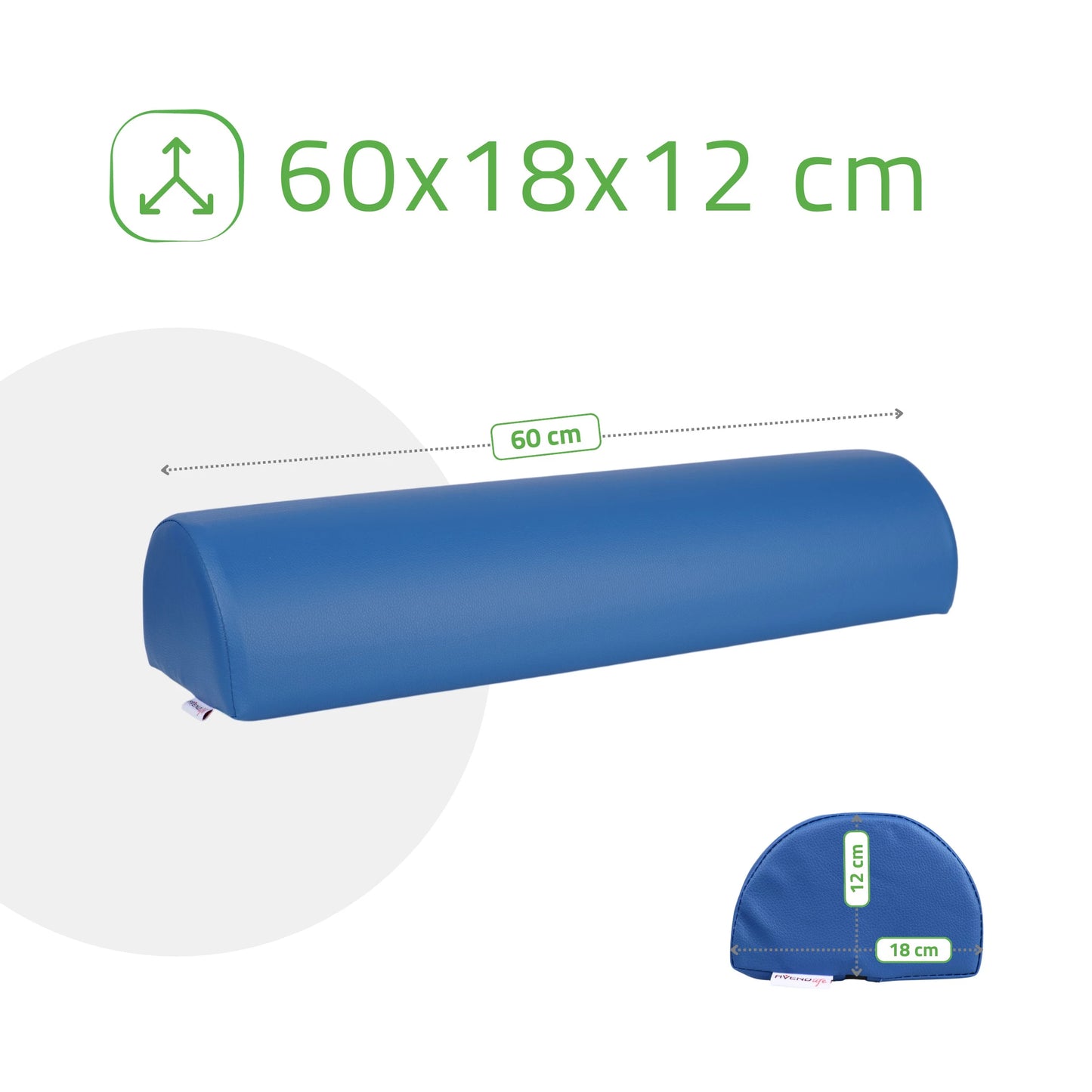 Semi Round Bolster 60x18x12 - K512 blau