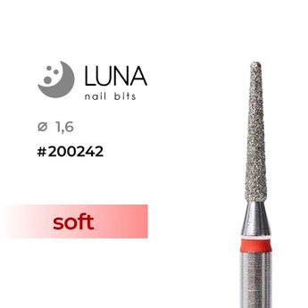 Luna Bits Diamantfräser Rundkegel 1,6-10 mm Feinkörnung, Rot
