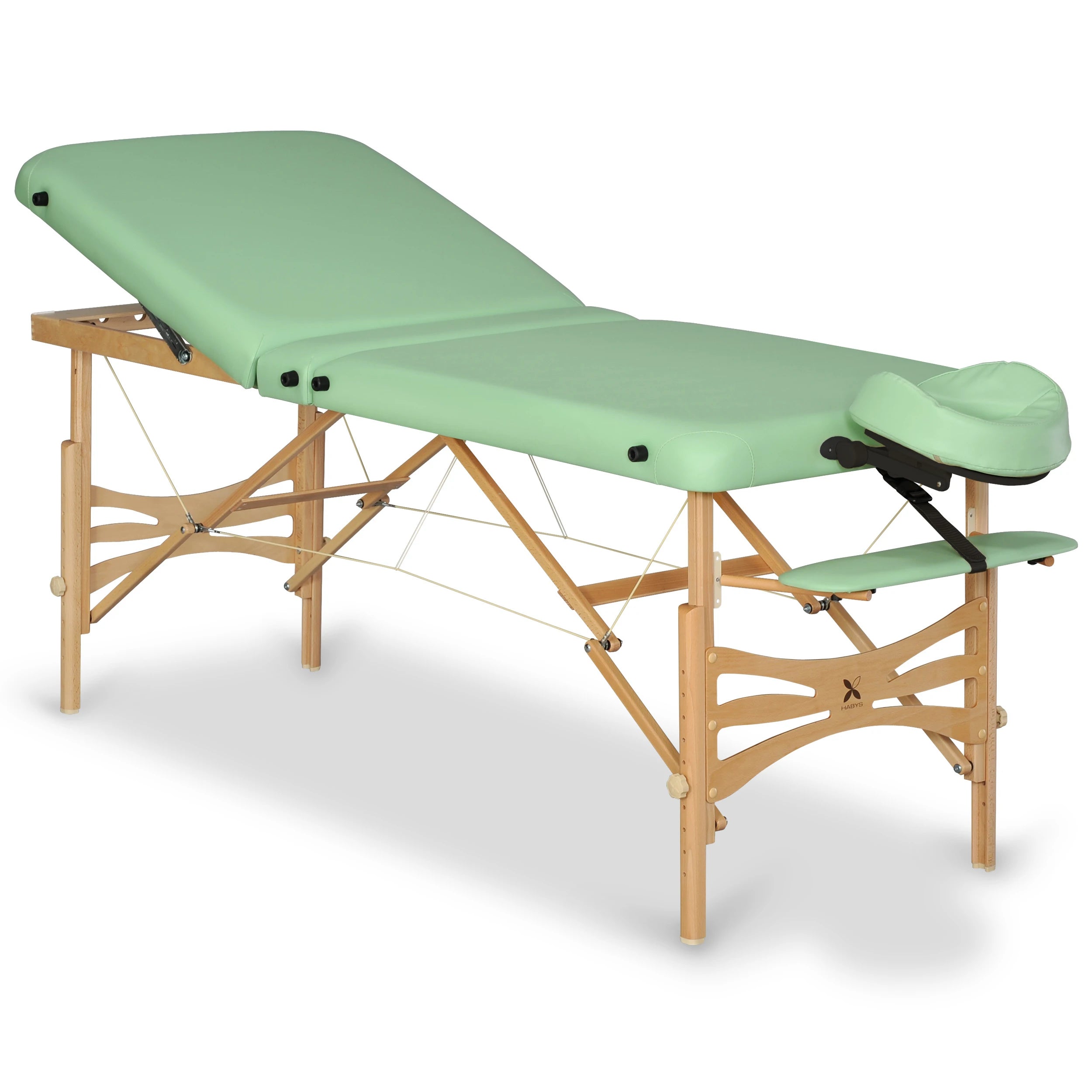 Massageliege Panda Plus Light Wood 70 Vinyl Flex K022, Grün