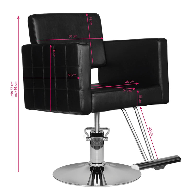 Hair System HS33 Friseurstuhl, Schwarz