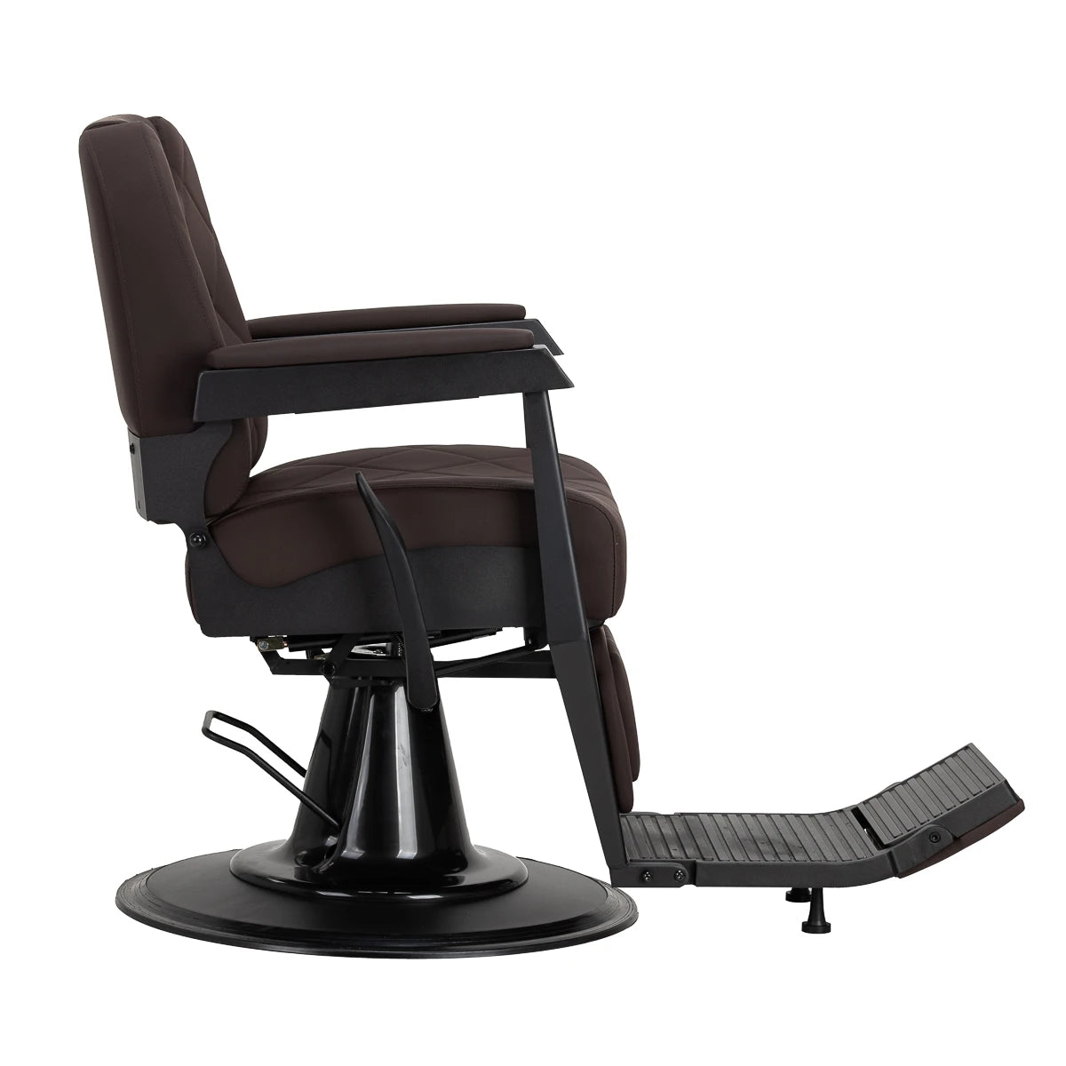Gabbiano Barberstuhl Bruno, Braun mit schwarzem Rahmen