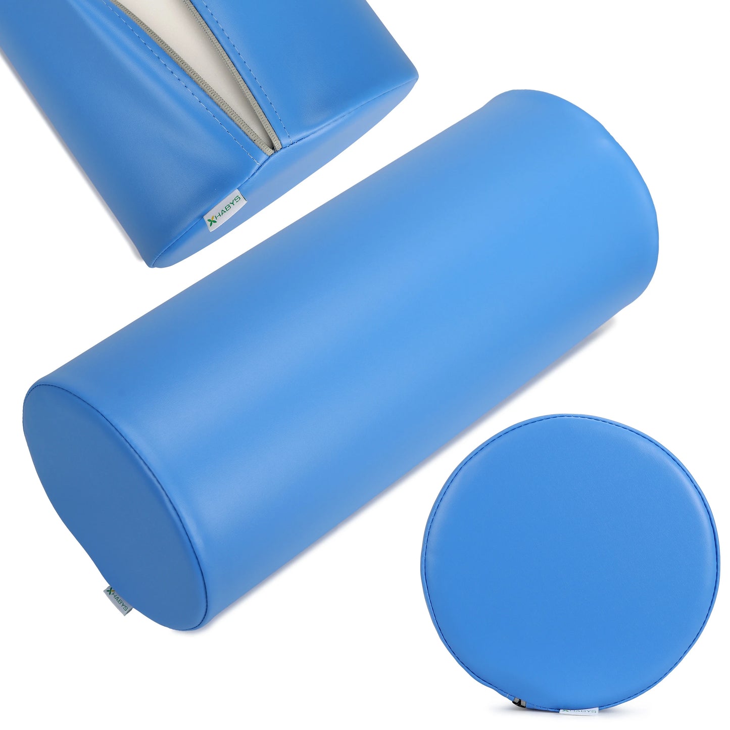 Rond coussin cylindrique 25x60 K023 bleu