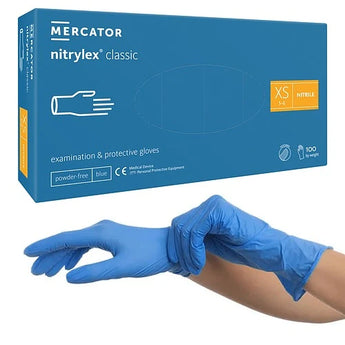 Nitrylex® Einweg-Nitrilhandschuhe, puderfrei, XS, 100 Stück, Blau