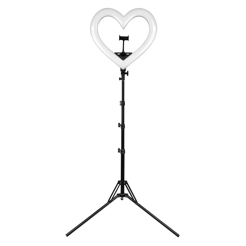 LED lamp, black, heart shaped