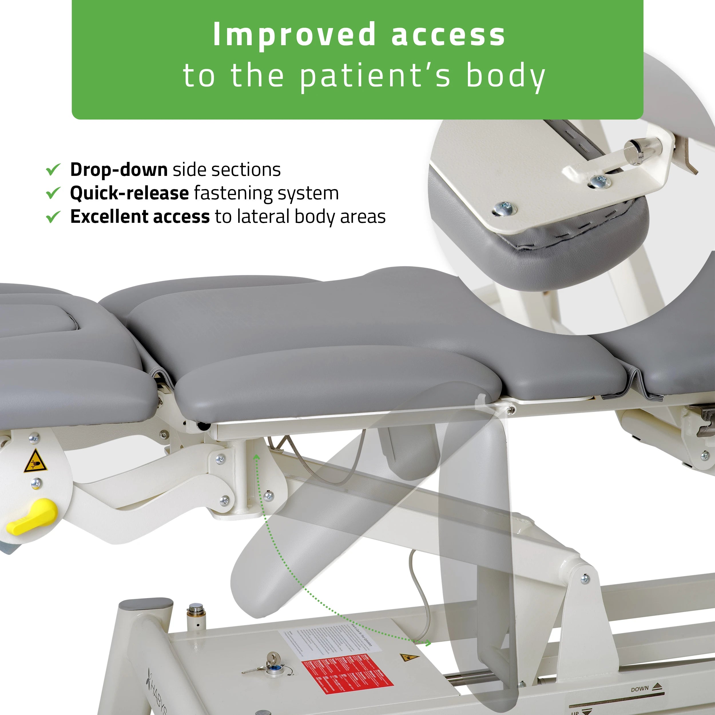 Elektrické masážní a fyzioterapeutické lehátko Proxima X7 Touch Core, šedá