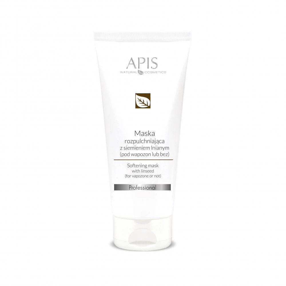 APIS Linų sėmenų minkštinamoji kaukė (skirta naudoti po odos garinimo su vapozonu), 200 ml