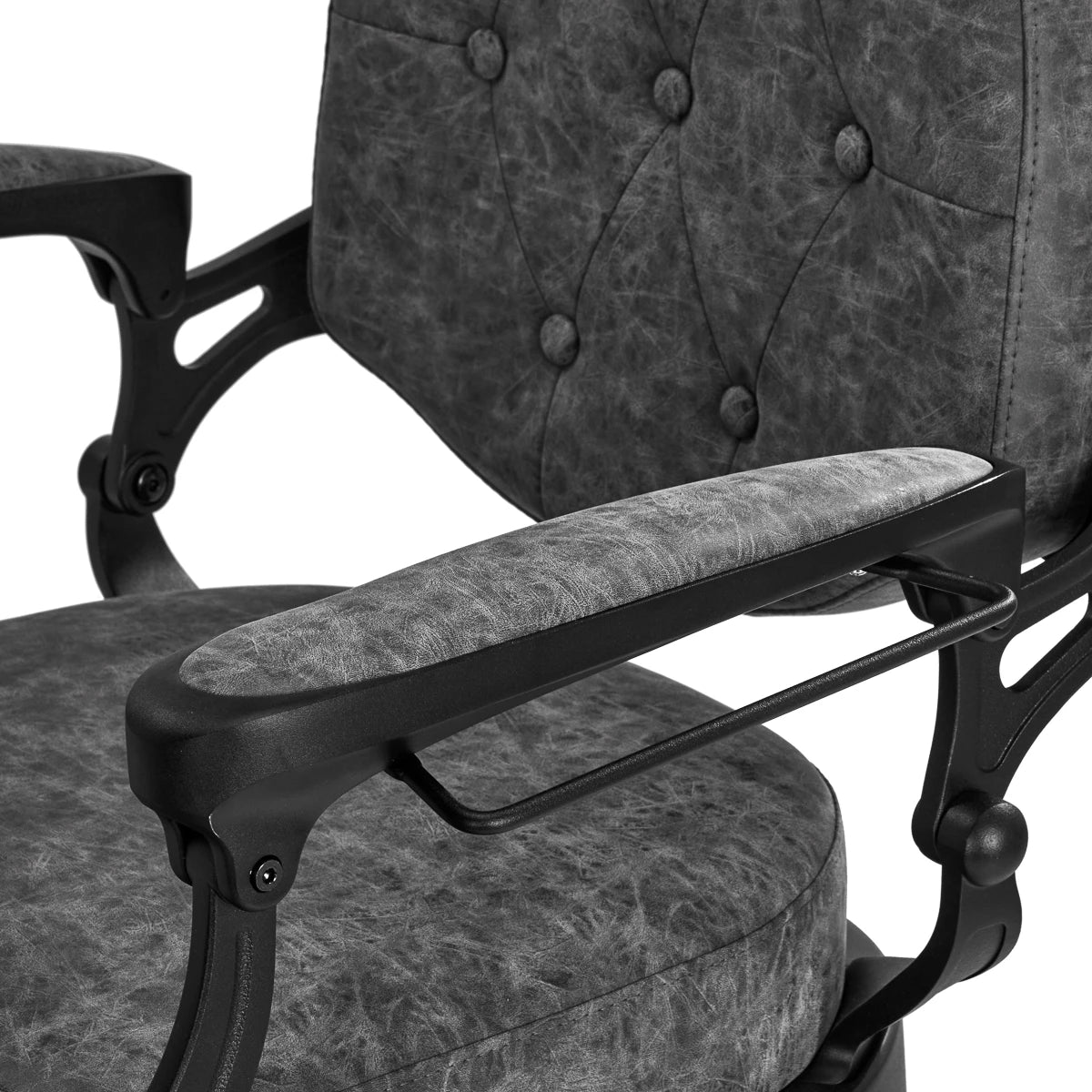 Hairdressing chair Gabbiano President Old Leather gray