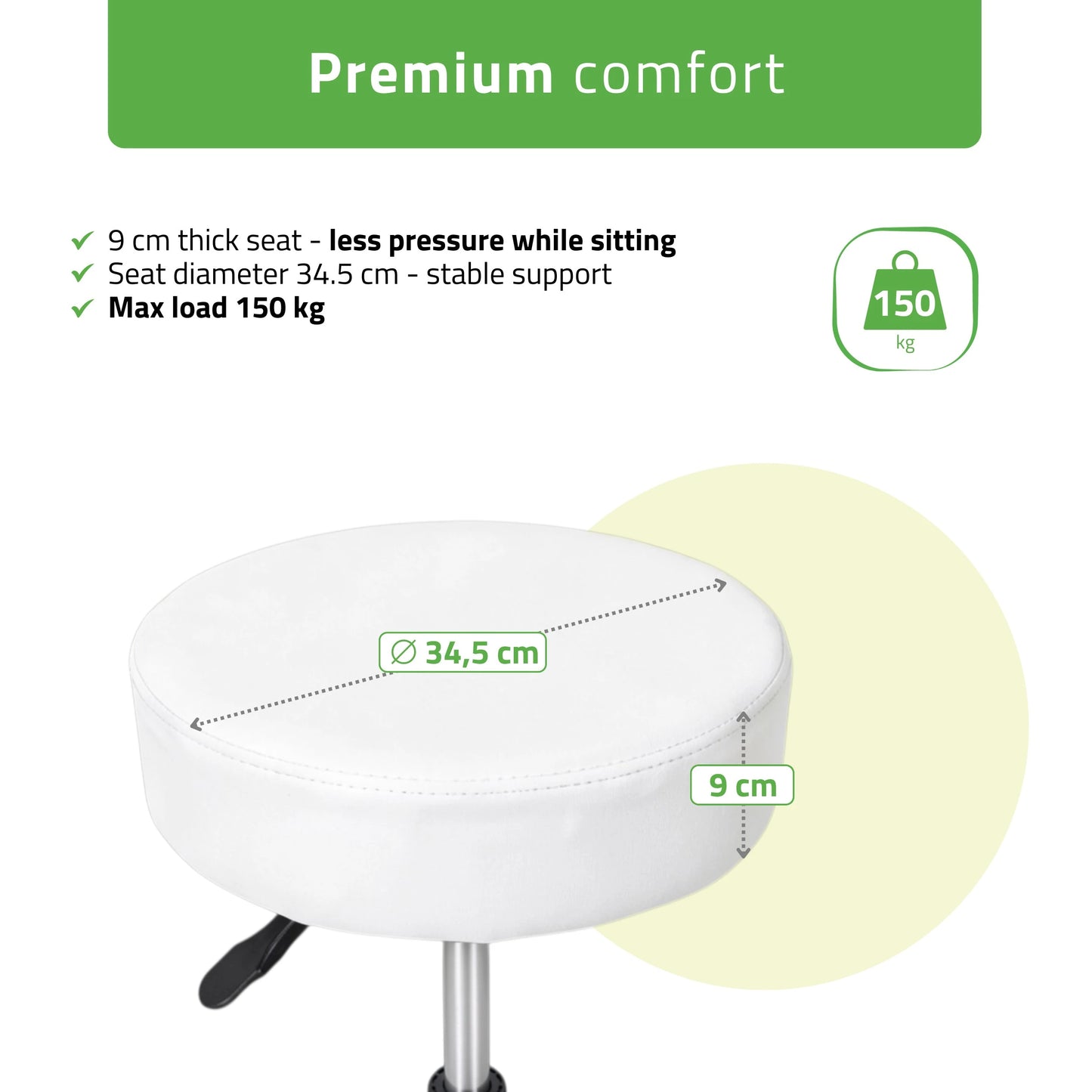 Kosmētiskais krēsls TIMO, Comfy Base k501, balta