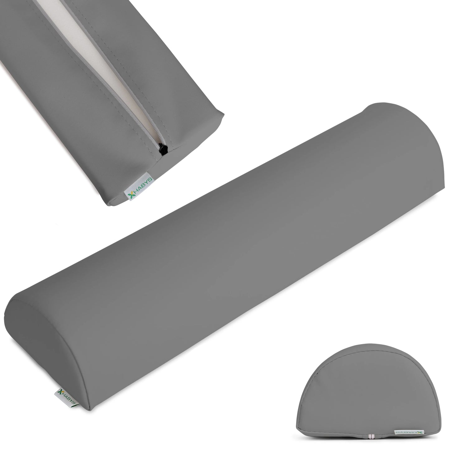 Semi Round Bolster 60x15x10 k322 Gray