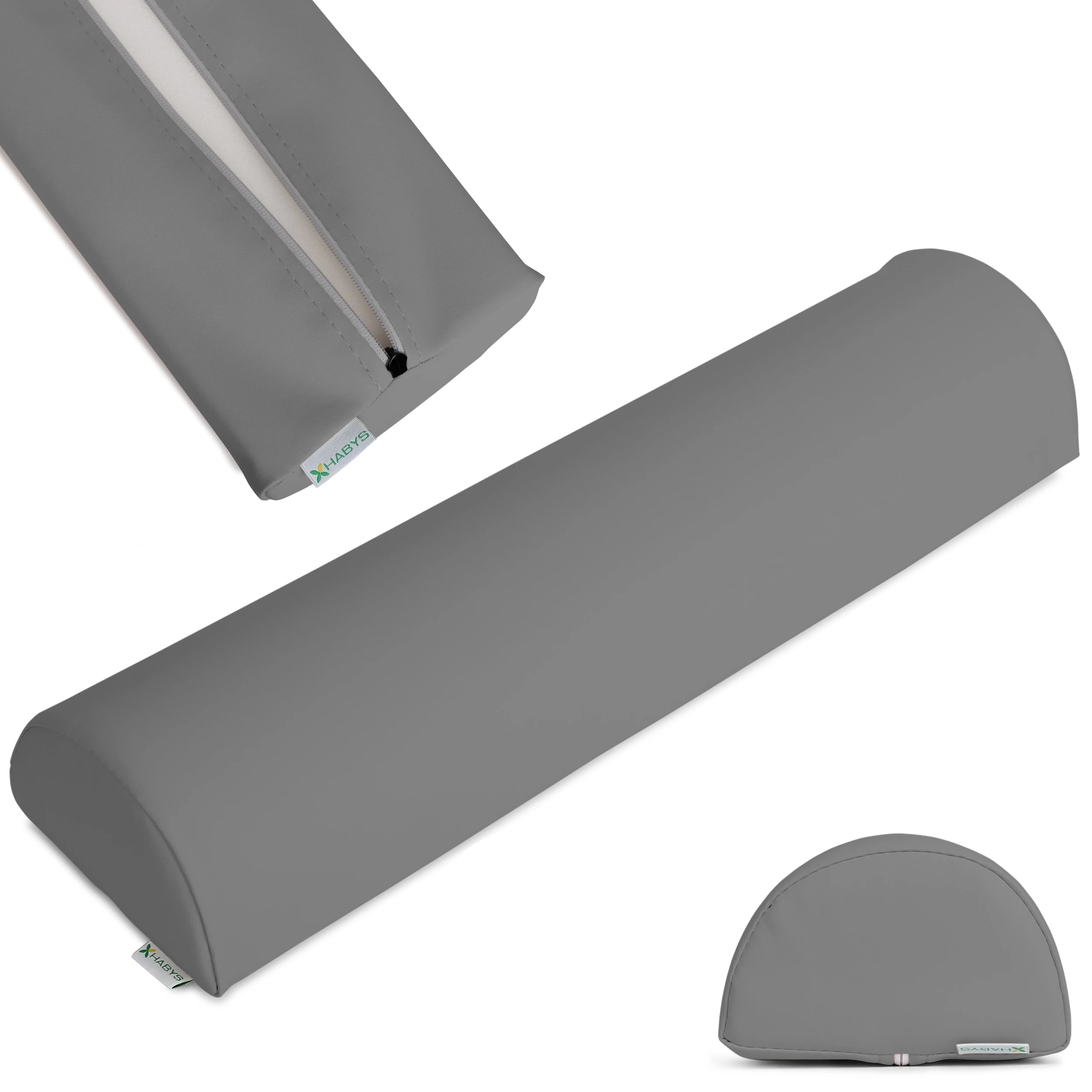 Semi Round Bolster 60x15x10 k322 Gray