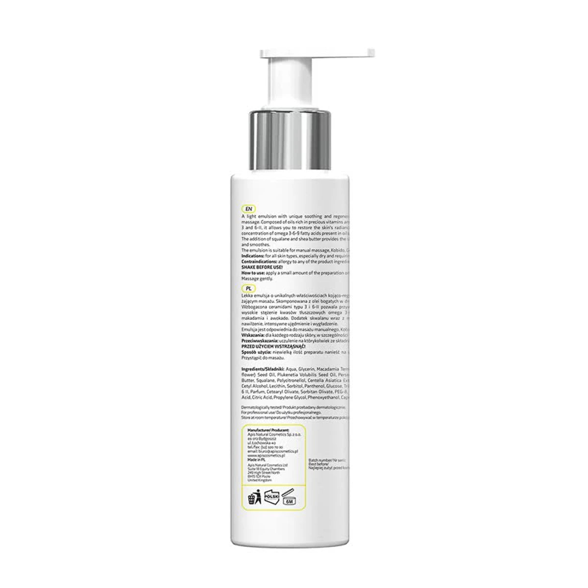 Apis CERAMIDE REPAIR Sejas masāžas eļļas emulsija ar keramīdiem, 150 ml