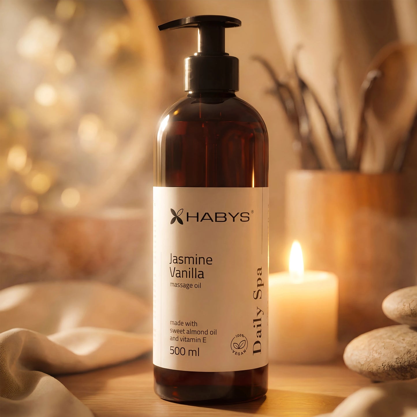 Masāžas eļļa Daily Spa Jasmine Vanilla, 500 ml