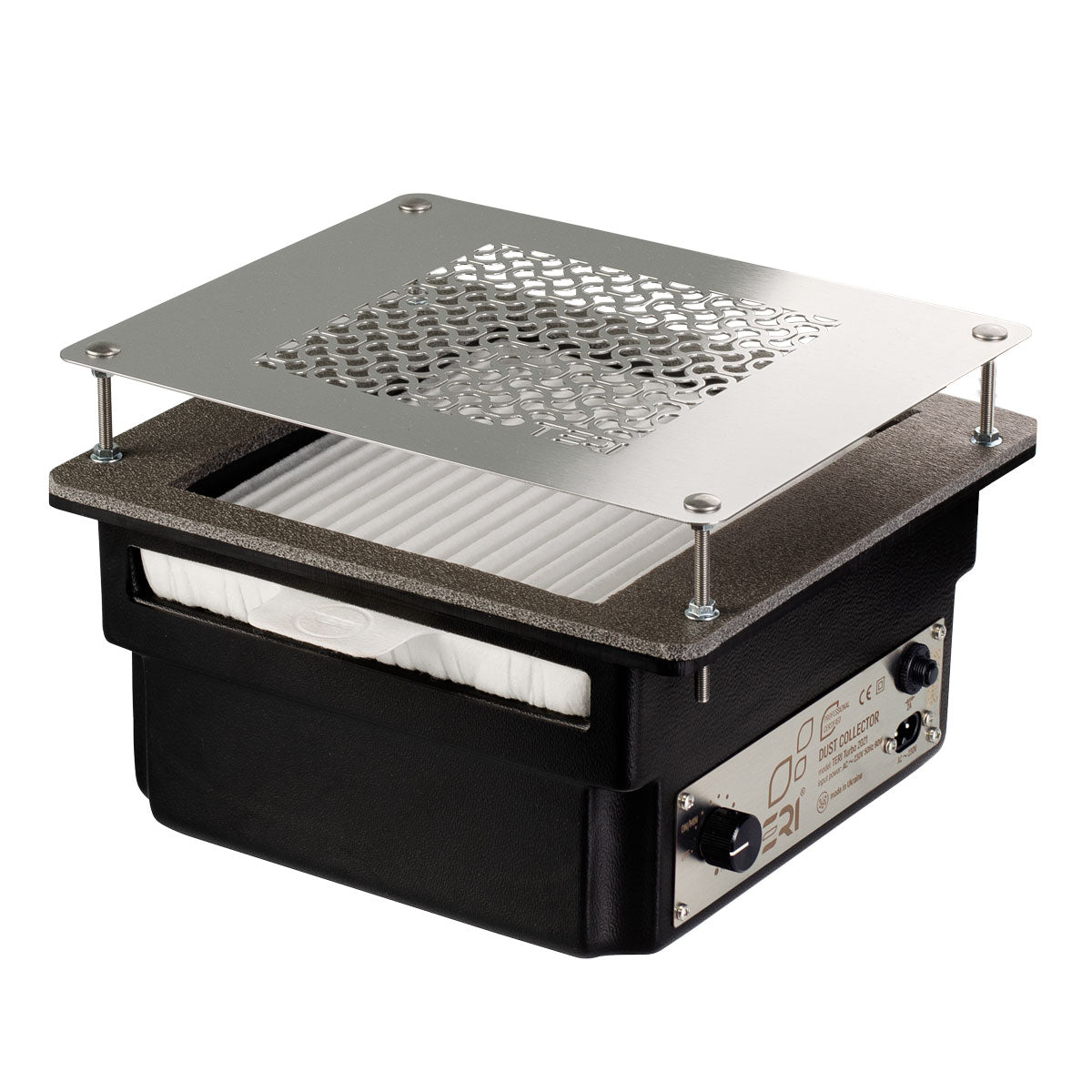 Teri Turbo black (silver mesh)-built-in nail dust collector