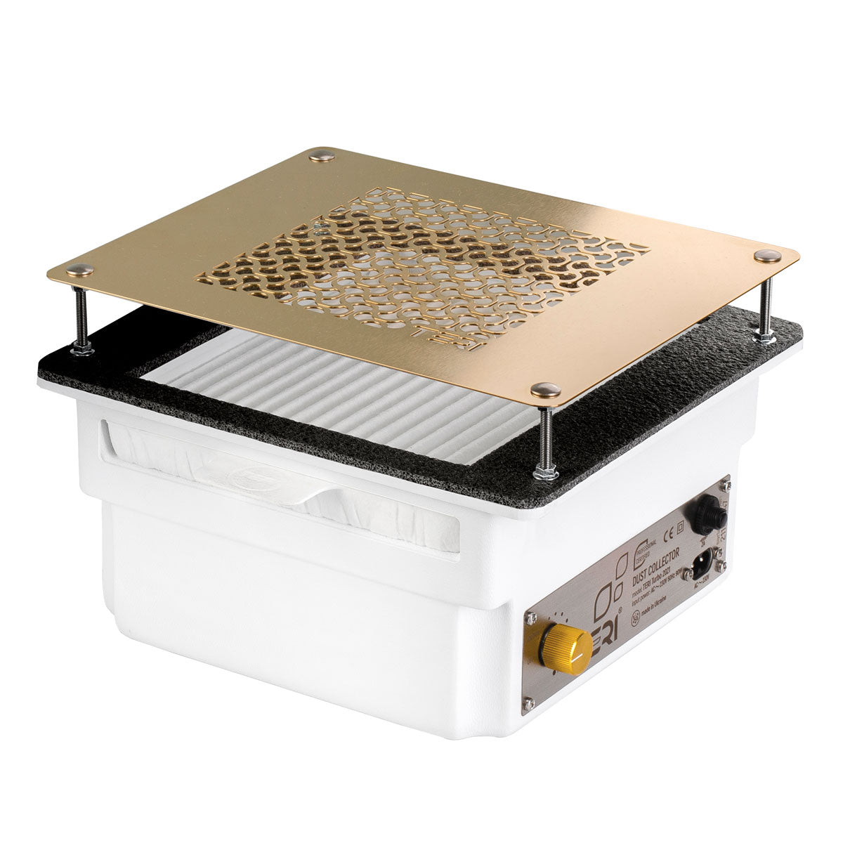 Teri Turbo white (golden mesh)-built-in nail dust collector