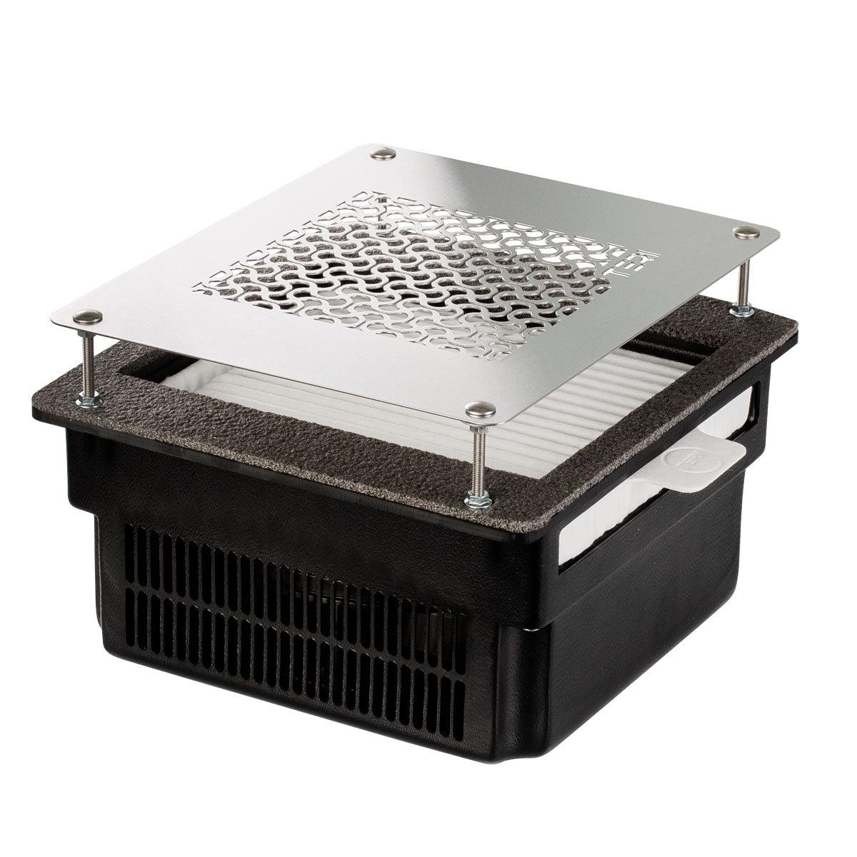 Teri Turbo black (silver mesh)-built-in nail dust collector