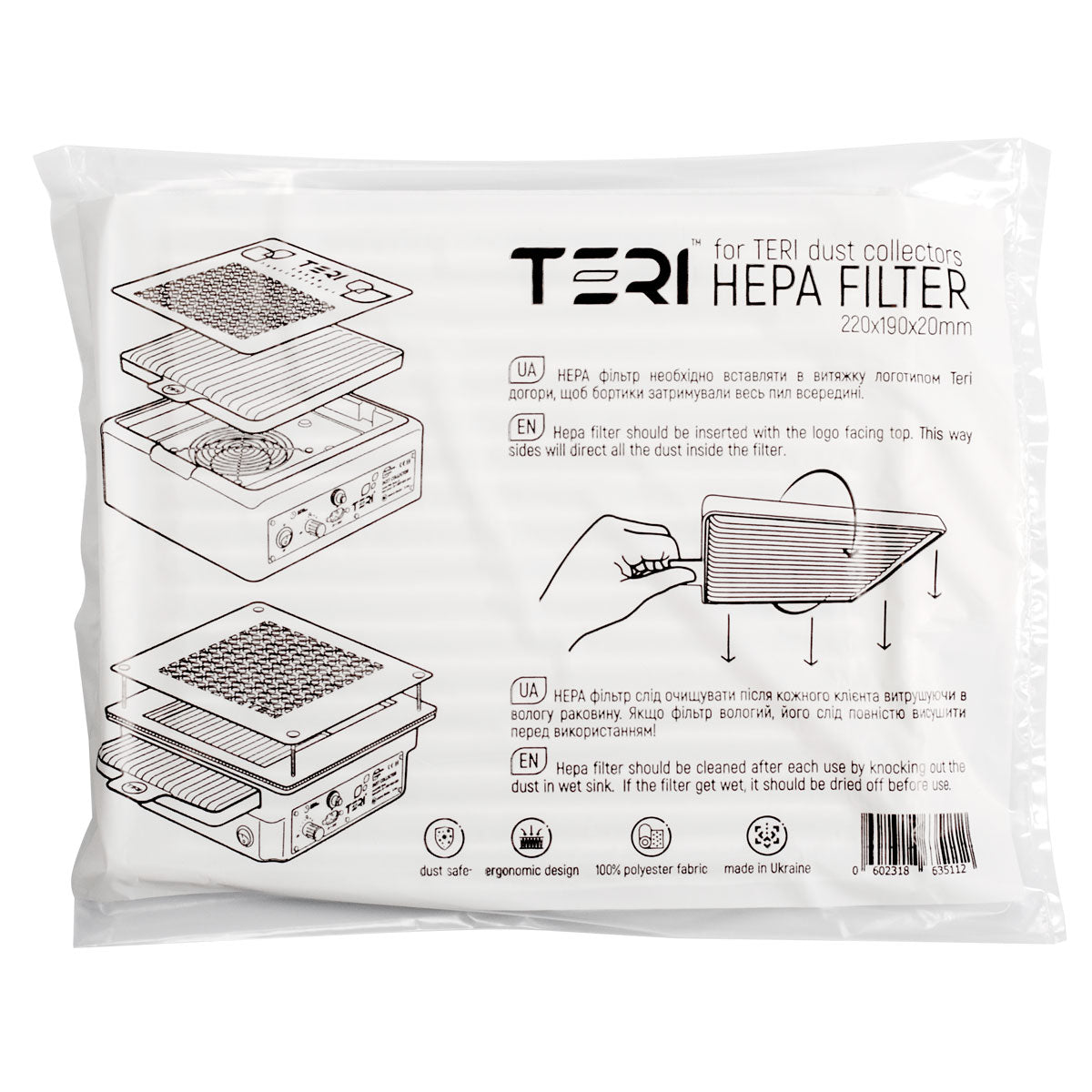 Universal HEPA filter for dust collectors Teri