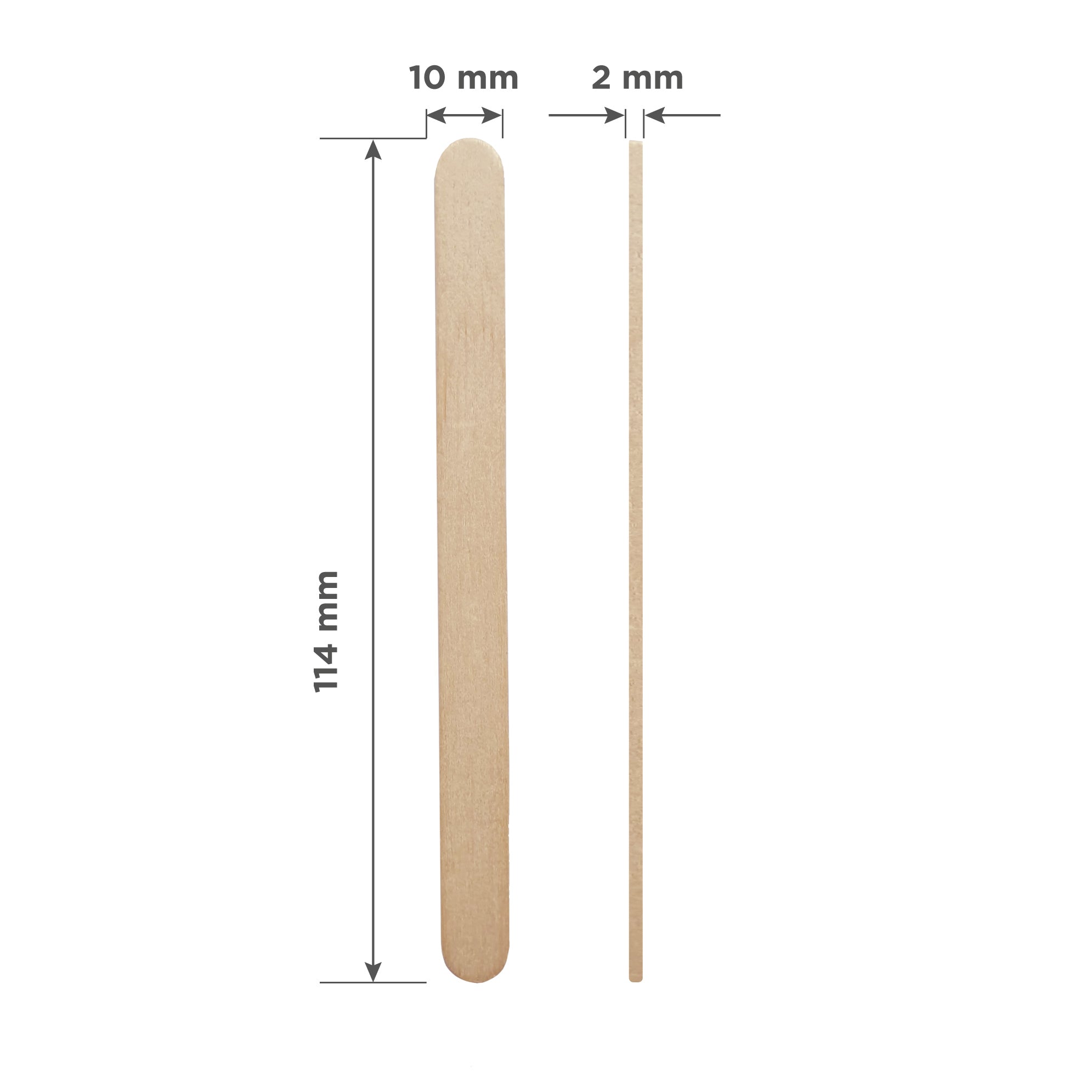 STALEKS EXPERT Bâtonnet applicateur de cire en bois, 114x10 mm (100 pcs)
