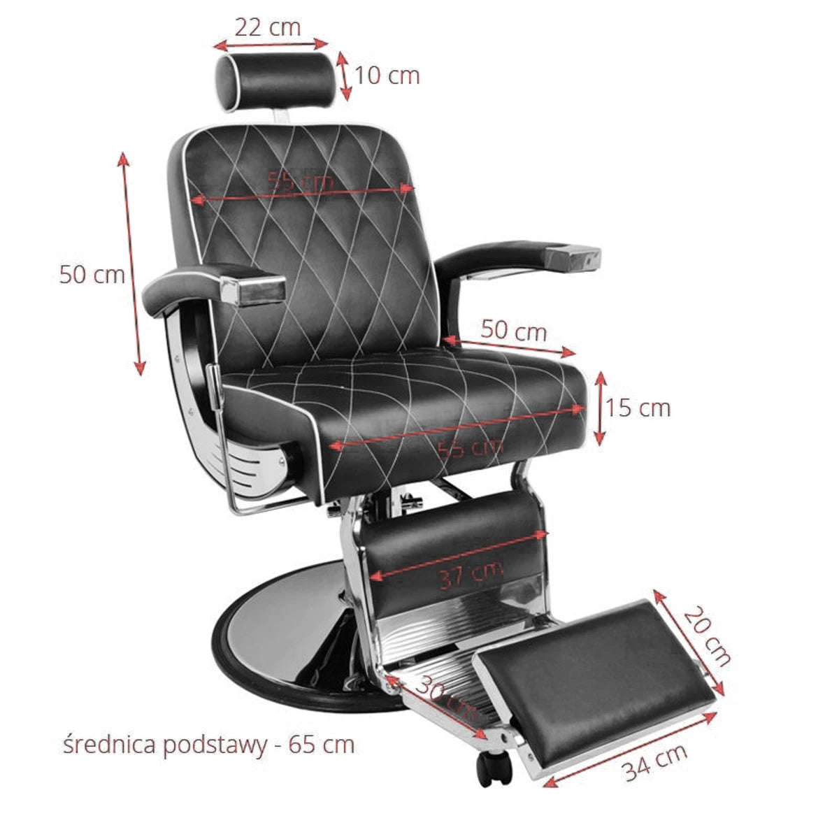 fauteuil Barbier Gabbiano noir Imperial