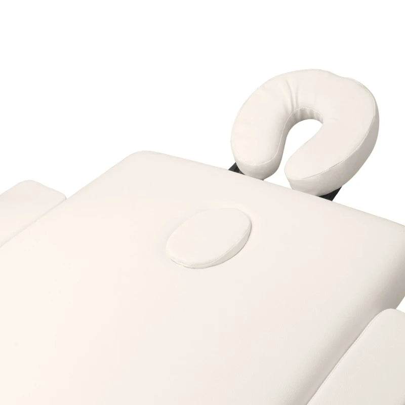 Opvouwbare massagetafel, aluminium comfort, 2-delig crème