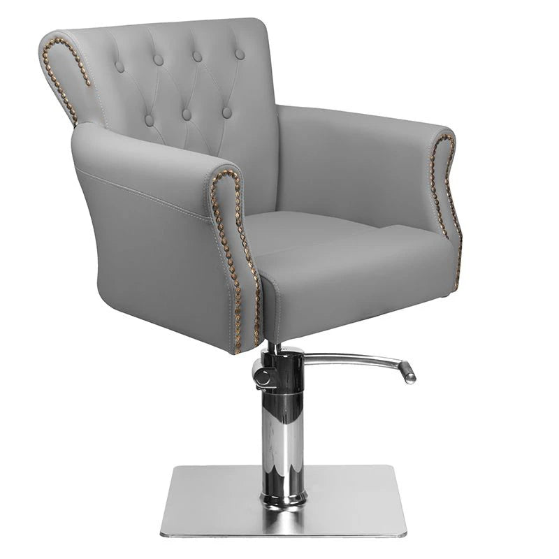 Hair System Frizētavas krēsls BER 8541, pelēks