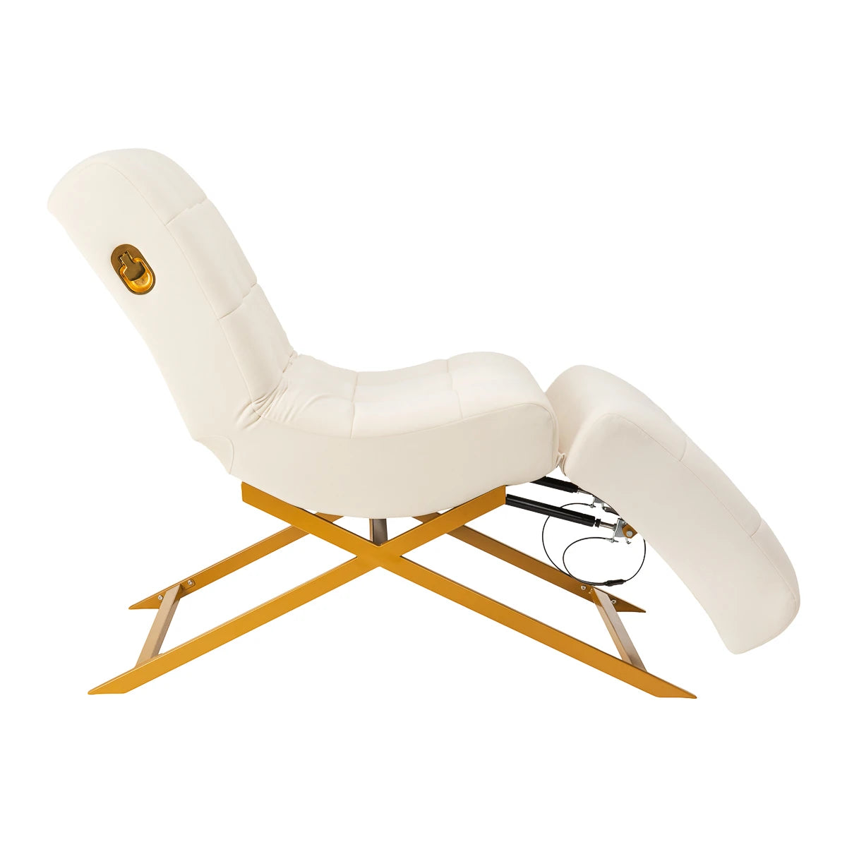 Sillon Umbra Behandelstoel voor wimperextensions, Wit met gouden voet
