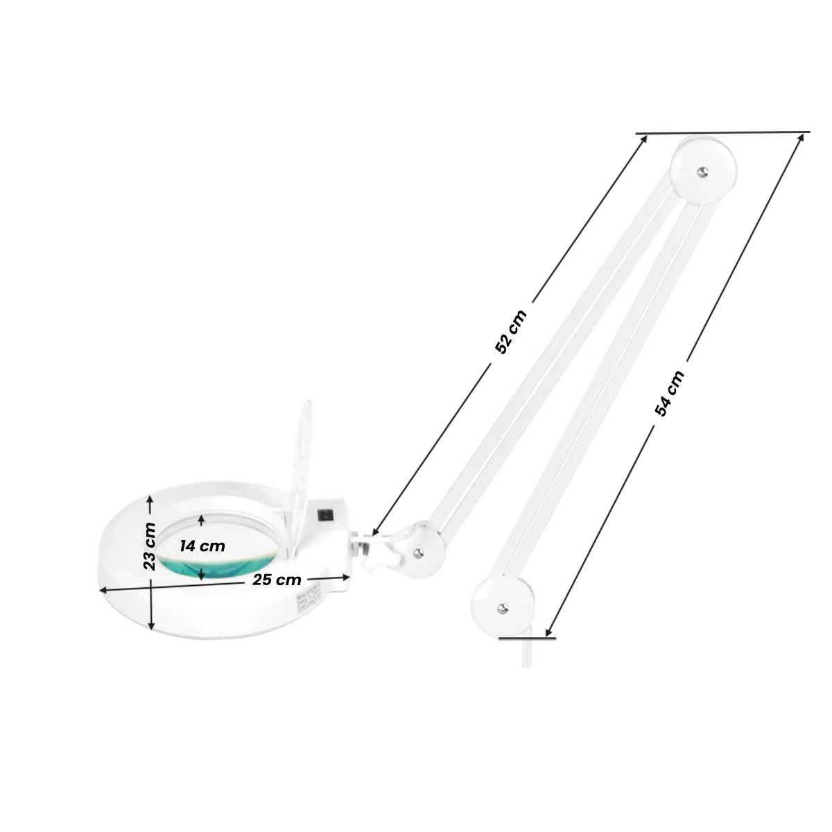 Padidinimo lempa su stovu S4, 12W, juoda