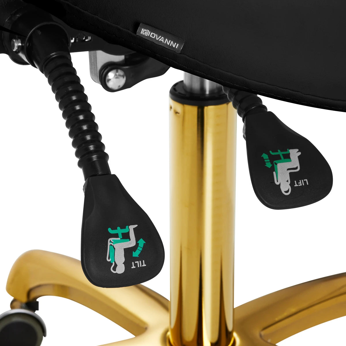 GIOVANNI Master Chair 1004, Gold Black