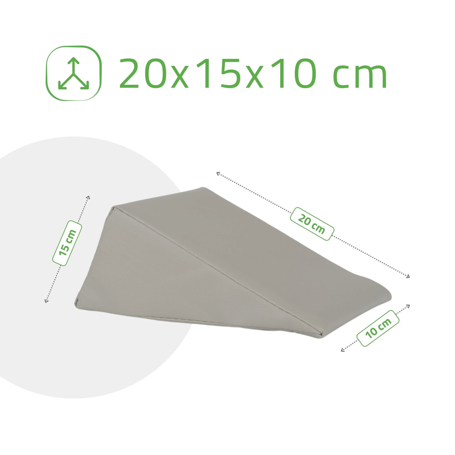 Wedge Bolster 20x15x10 K522 Gray