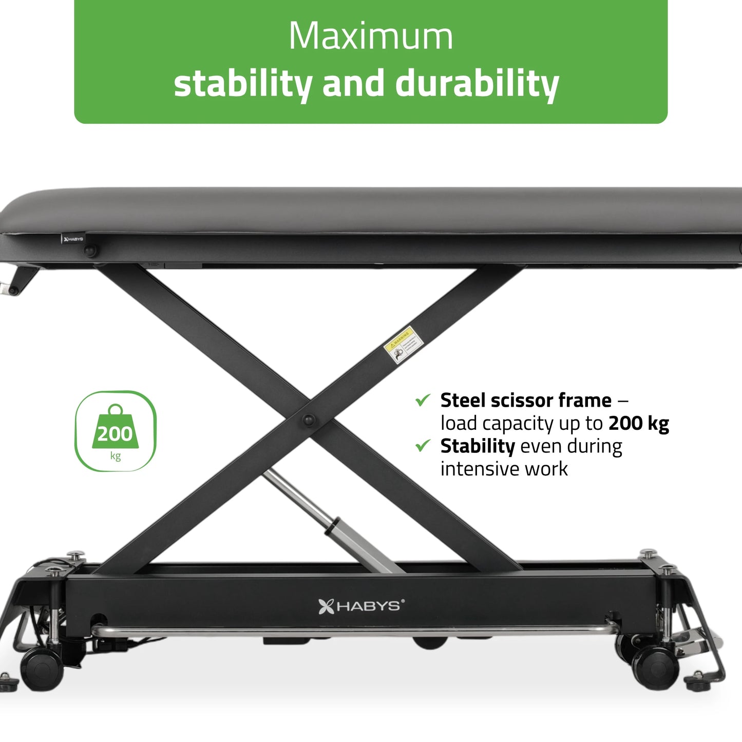 Evero Cross X4 ERGO therapietafel, elektrische hoogteverstelling, voetbediening, ERGO kussen, Satin Comfort k722 grijs