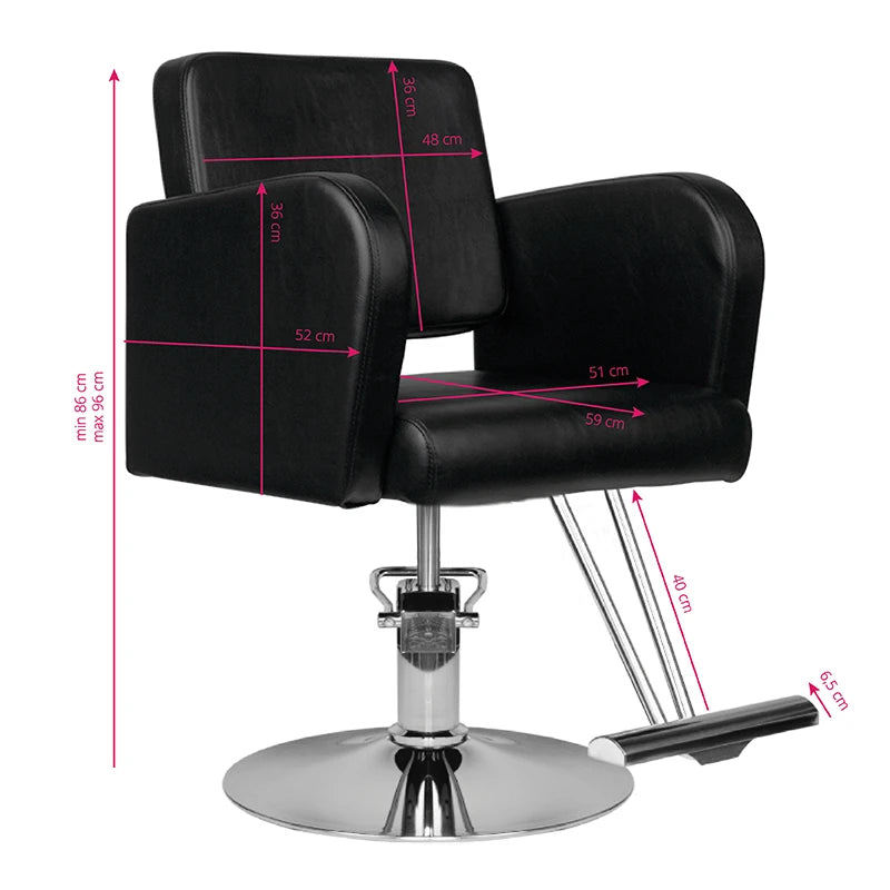 Kirpyklos kėdė Hair system HS92, juoda