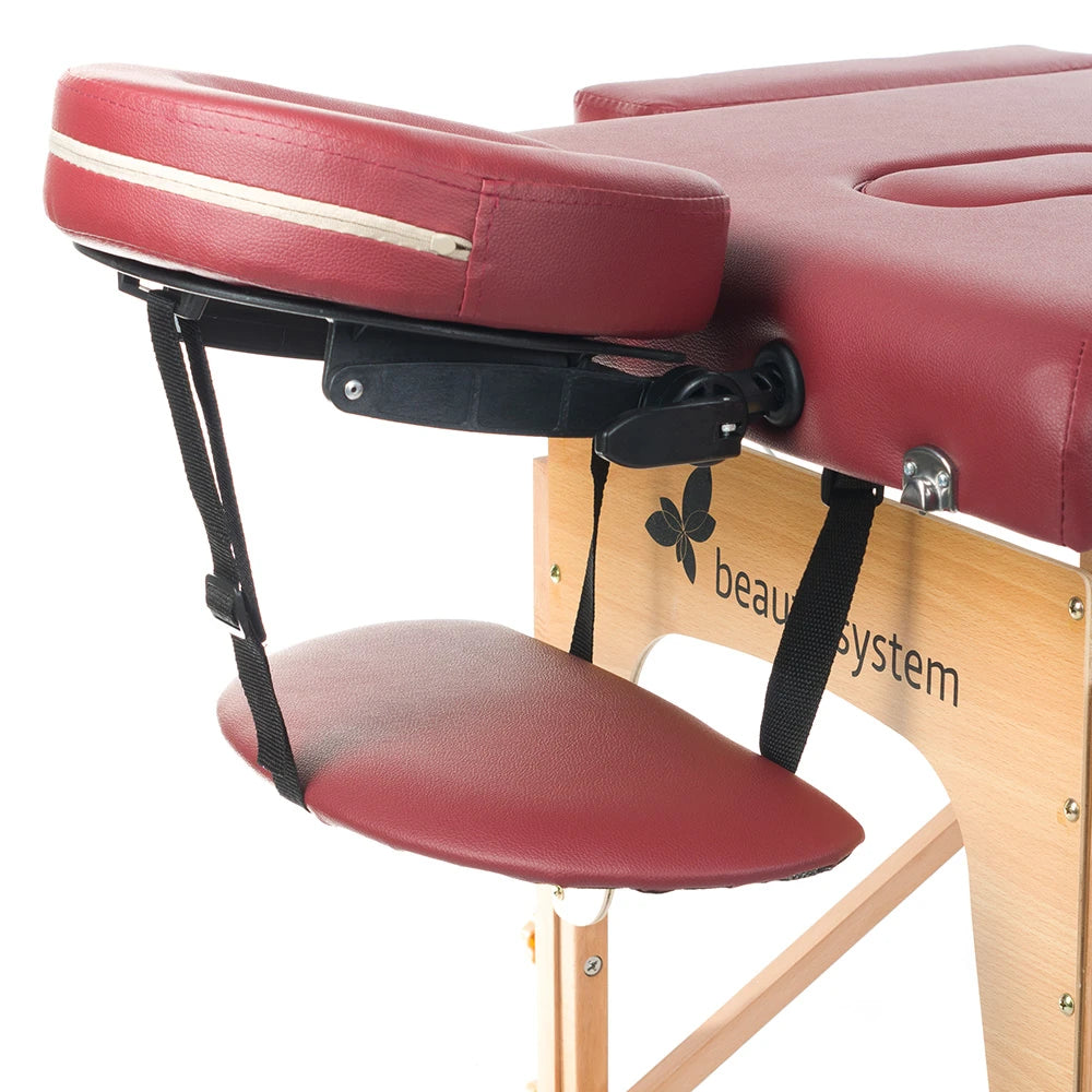 Sulankstomas masažo stalas COMFORT 10, bordo