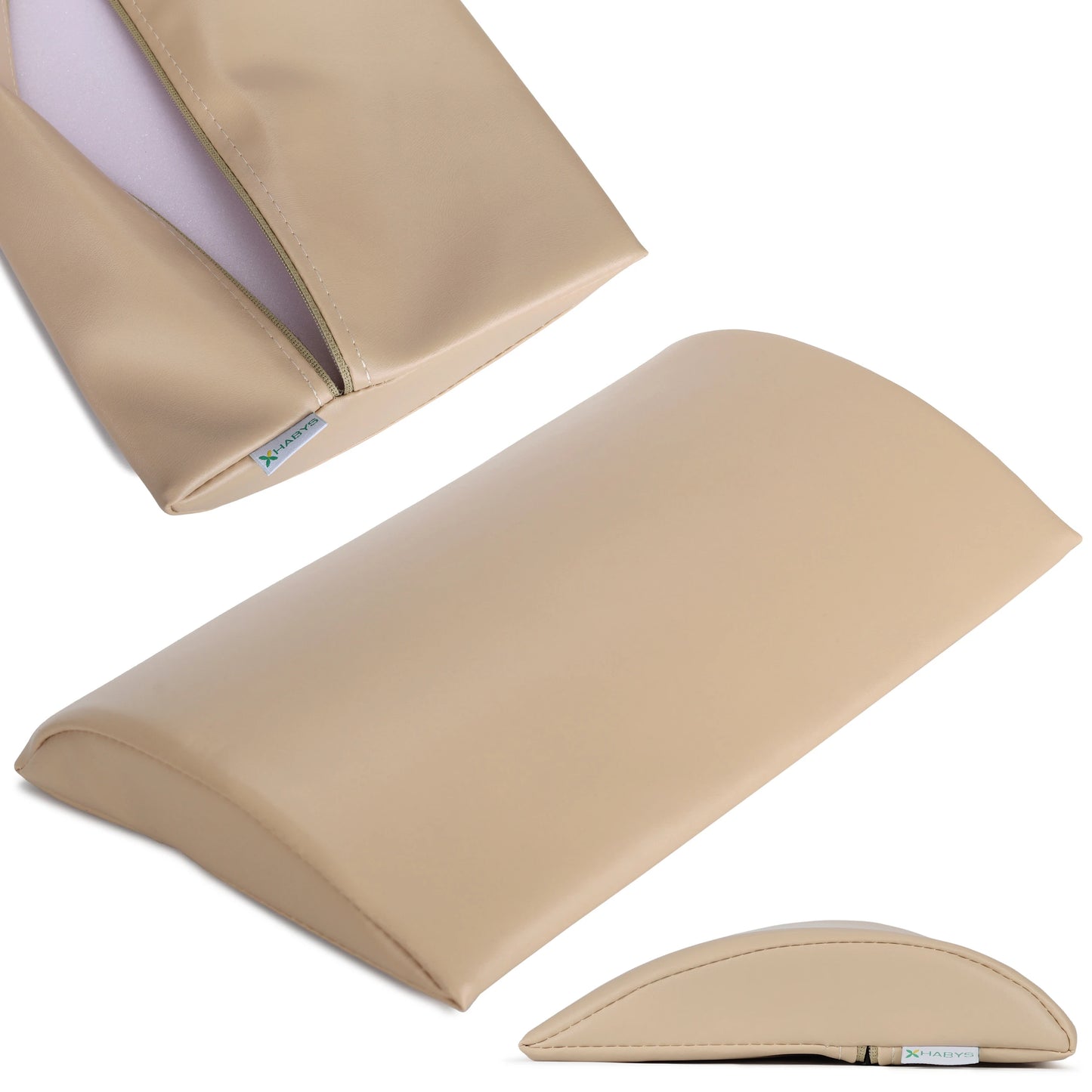 Semi Round lændestøtte 40x25x5 Soft K033 beige