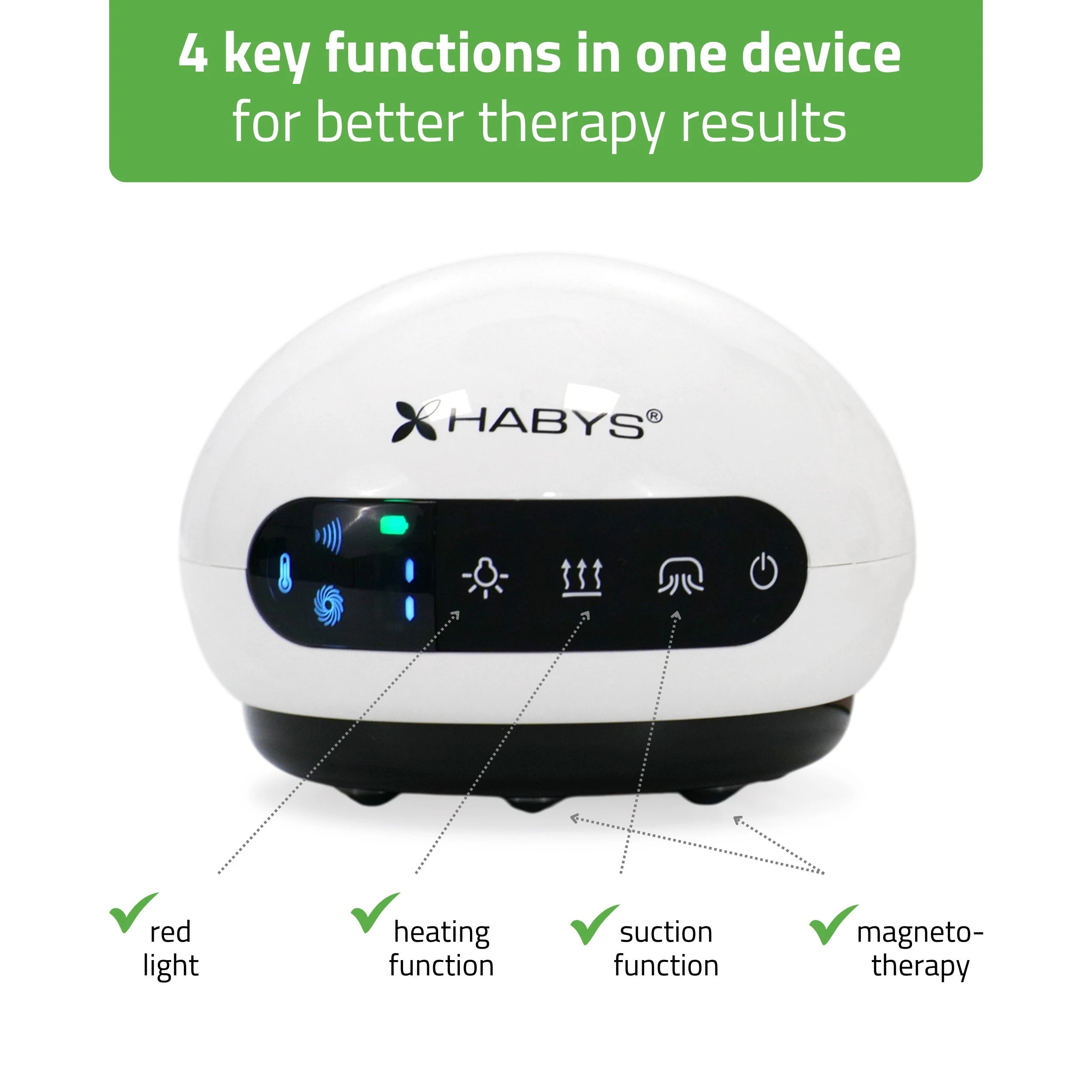 AirBubble electric cupping device, magnetotherapy, red light therapy