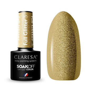 Claresa hibridinis nagų lakas FULL GLITTER 3, 5 ml