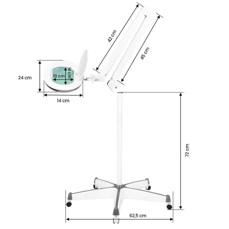 Elegante padidinimo lempa su stovu 6028, LED SMD 5D
