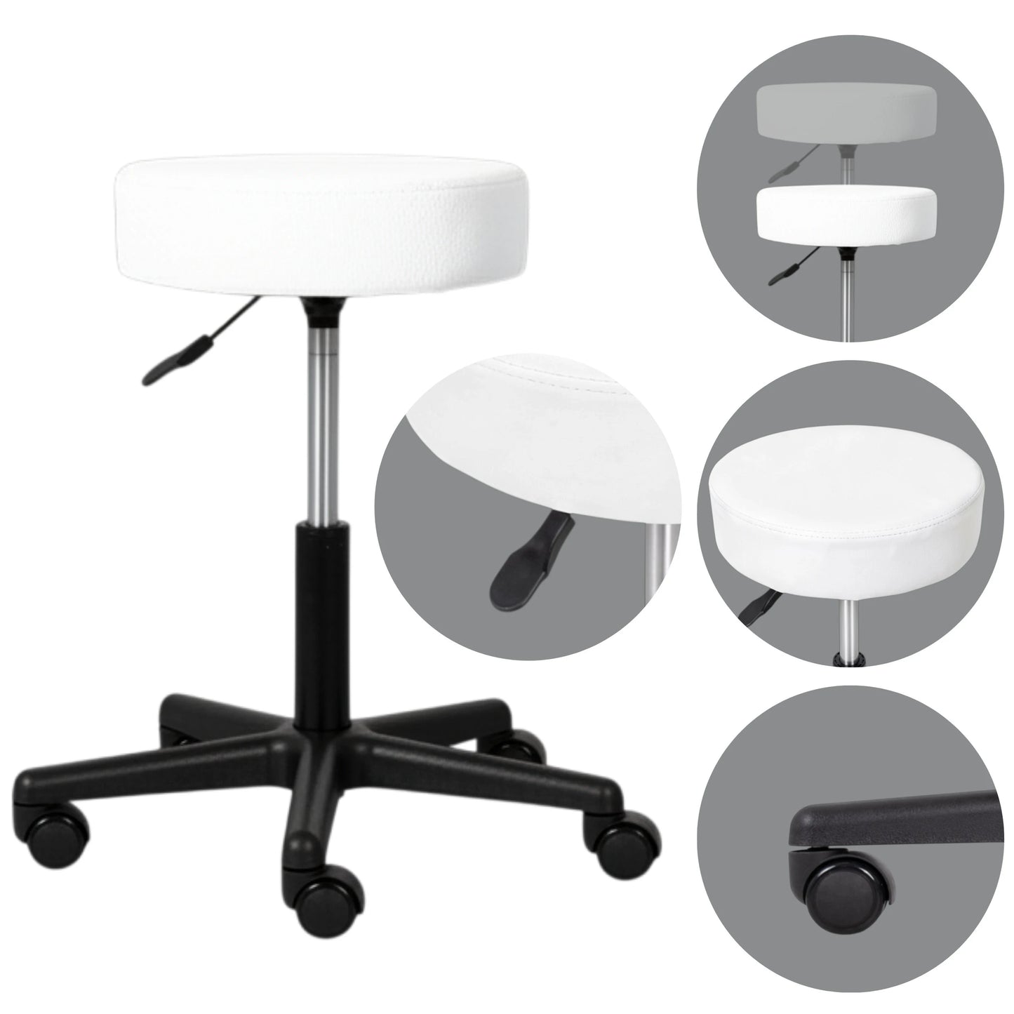 Kosmētiskais krēsls TIMO, Comfy Base k501, balta