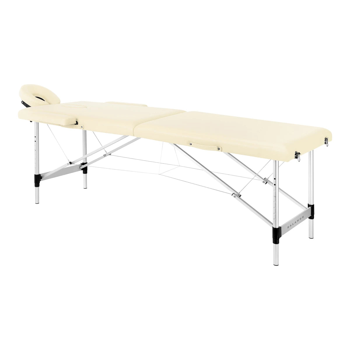 Balance aluminium opvouwbare massagetafel 2-delig, crème