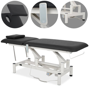 Optima therapy table, electric height adjustment with hand remote – Satin Comfort k715 black