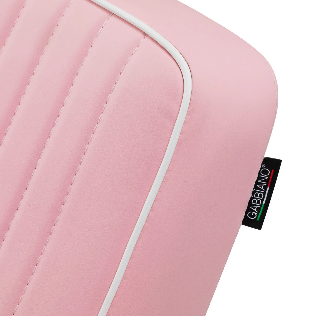 Gabbiano Visionerio barber chair pink chrome frame
