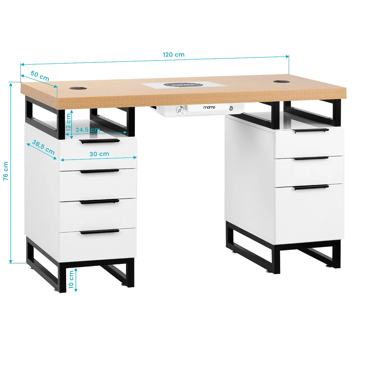 Cosmetic desk MOMO L02 with dust absorber