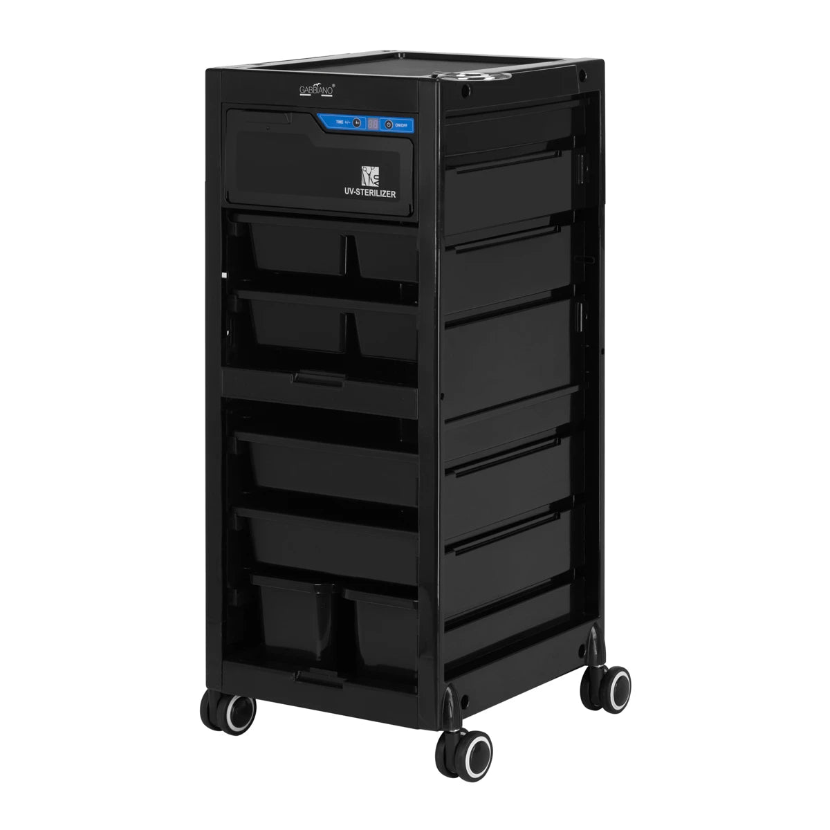 Gabbiano Frizētavas ratiņi ar UV sterilizatoru 68UV, melni