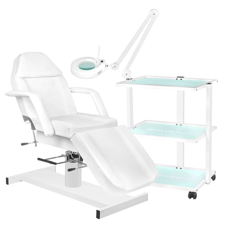 Cosmetic hydraulic chair a210 + cosmetic table 1040 + lamp lupa led s5