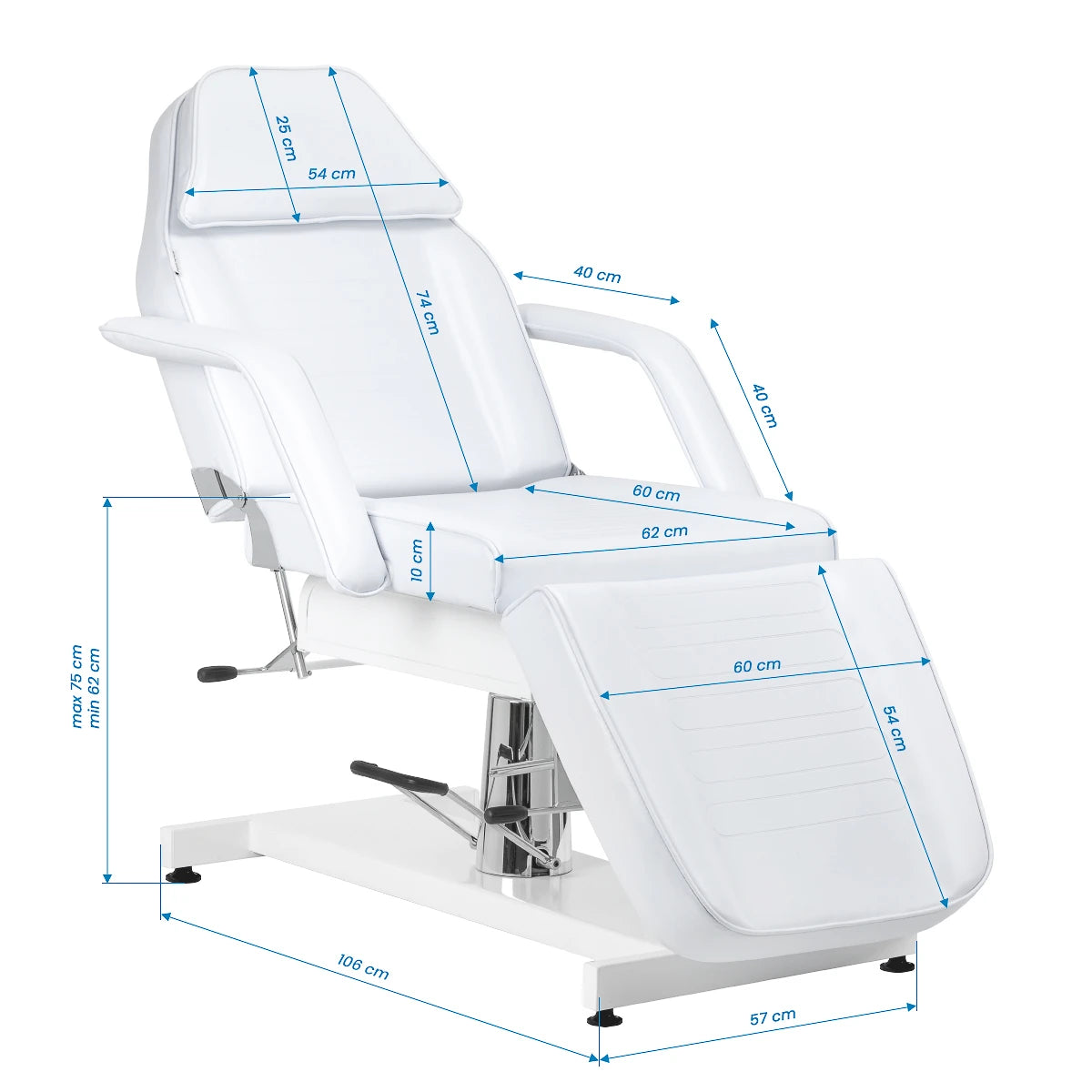 SILLON hoitotuoli hydraulinen v2 210, valkoinen