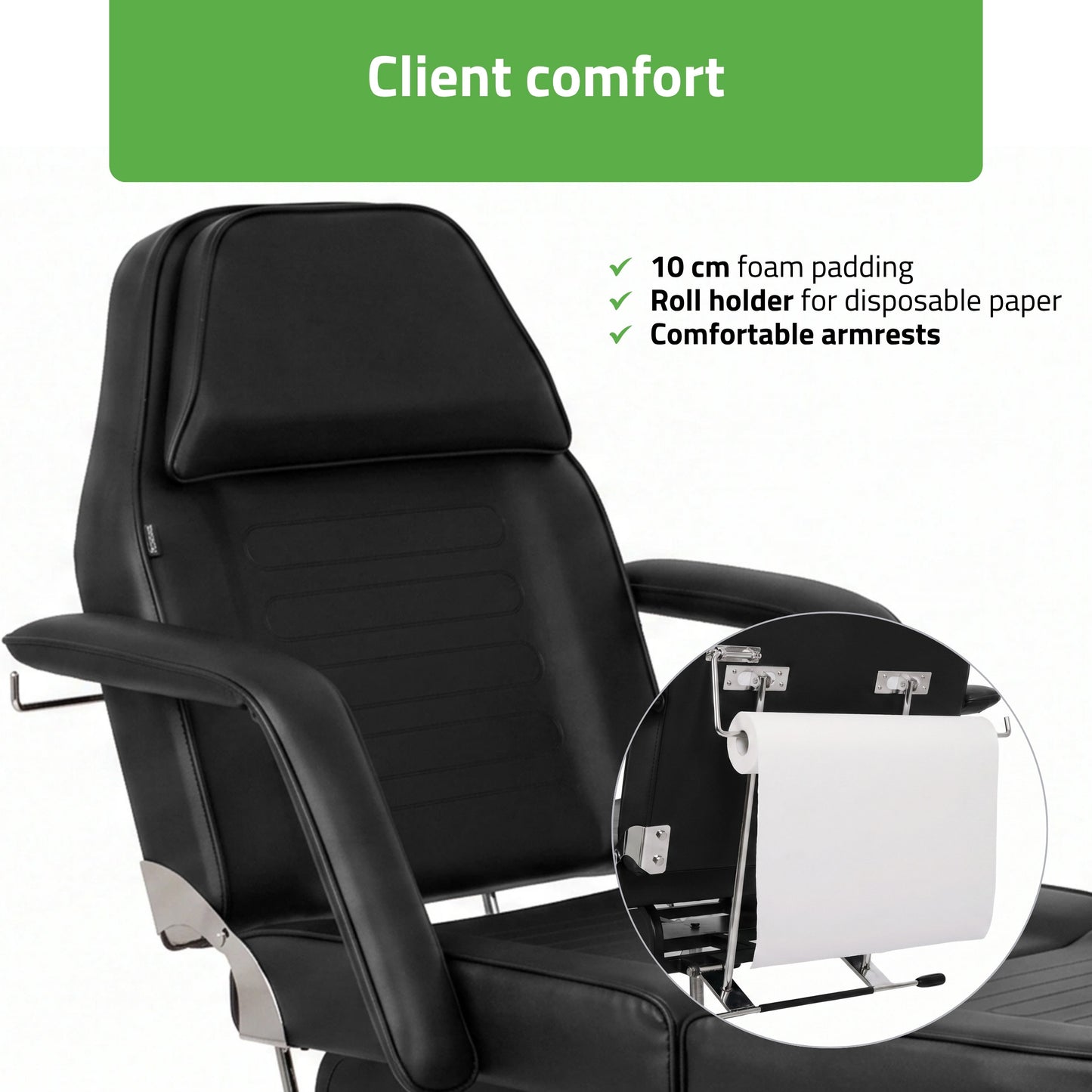 Alora Black Hydraulic Beauty Chair | Habys