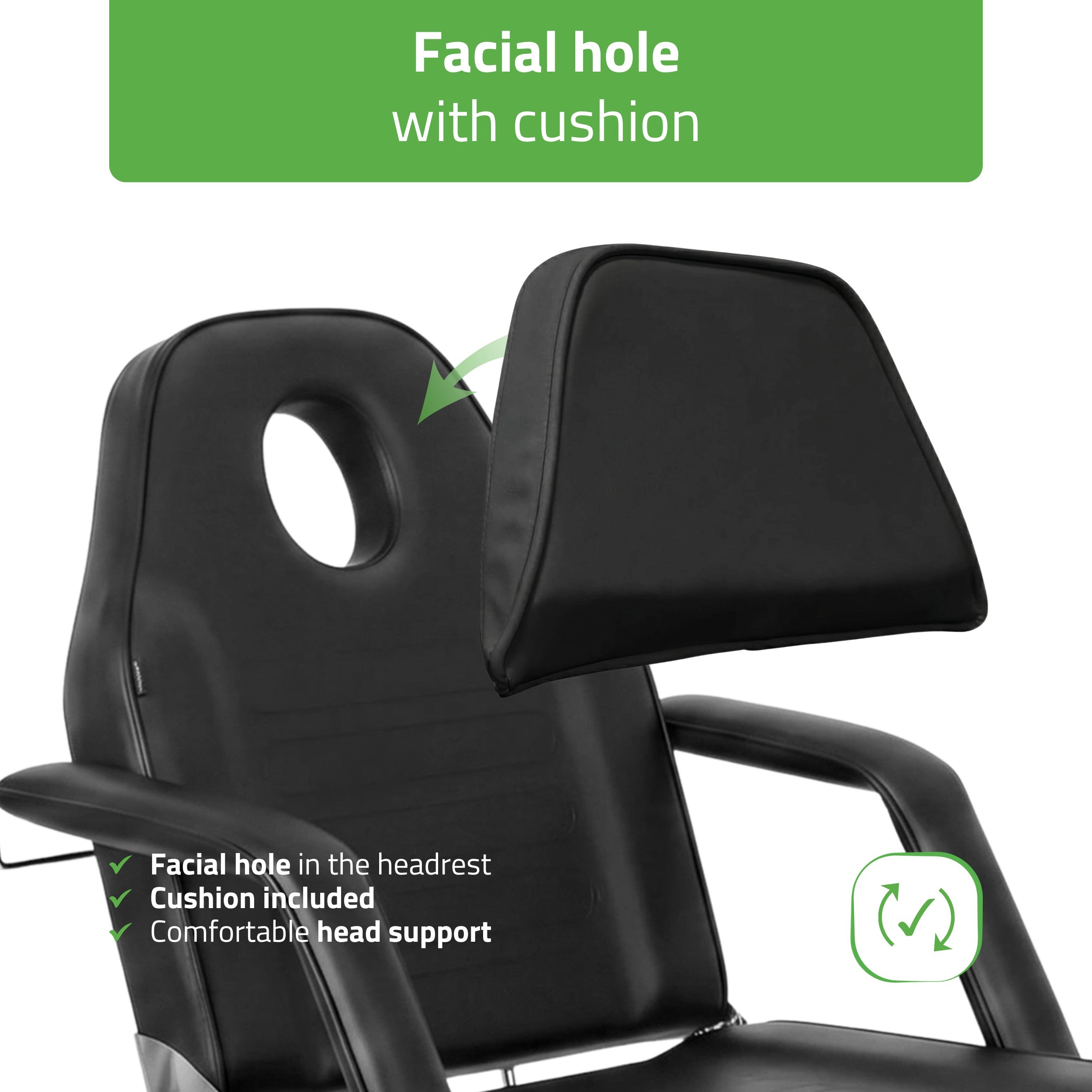 Alora Black Hydraulic Beauty Chair | Habys